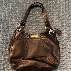 Vintage Coach Soho Black Leather Shoulder Bag